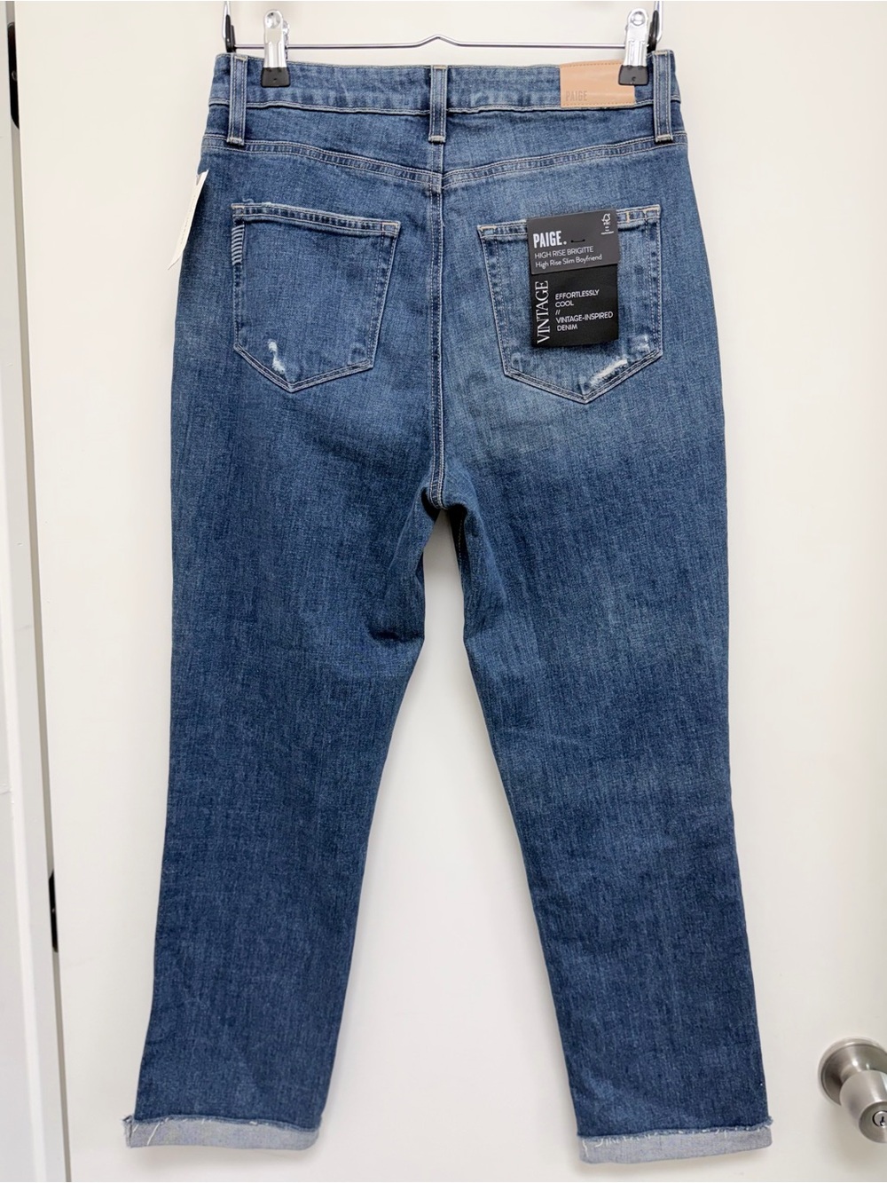 PAIGE NWT Women’s Vintage High Rise Brigitte Slim Boyfriend Jeans - 27